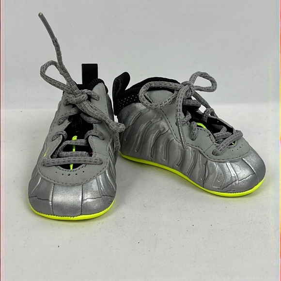 Nike Other - Nike Crib Little Posite One CB silver and neon yellow. Size 2C